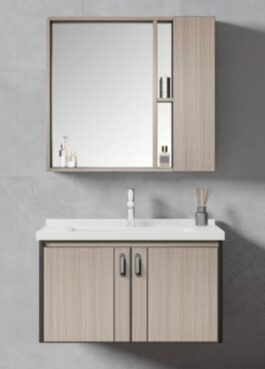 Modern Bathroom Vanity Set with Mirror Cabinet.