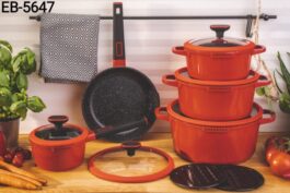 EDENBERG 12pcs Non-stick Cookware - Red