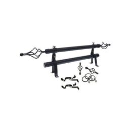 Premium Double Curtain Rods - Black