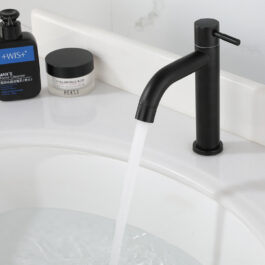 Matte Black Basin Tap – Modern Minimalist Bathroom Faucet.